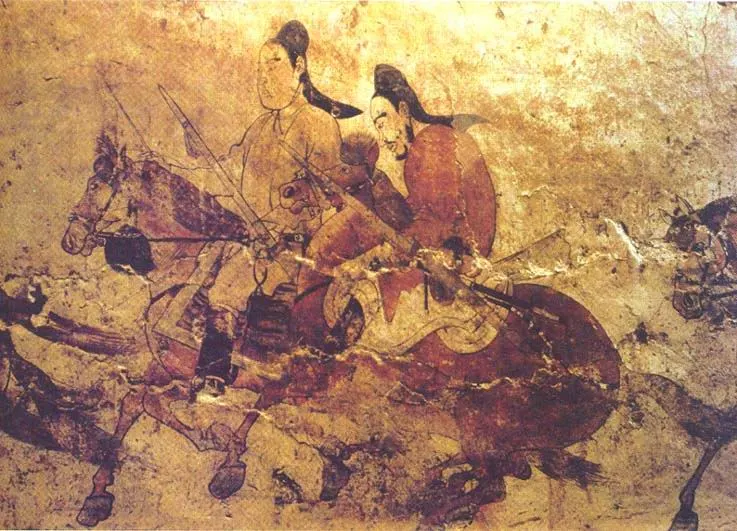 北齐壁画《仪卫出行与归来图》