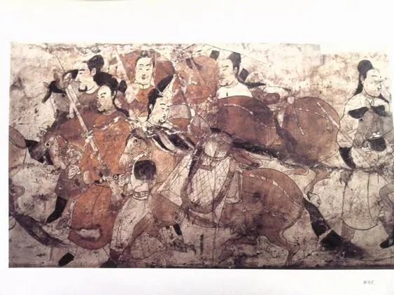 北齐壁画《仪卫出行与归来图》