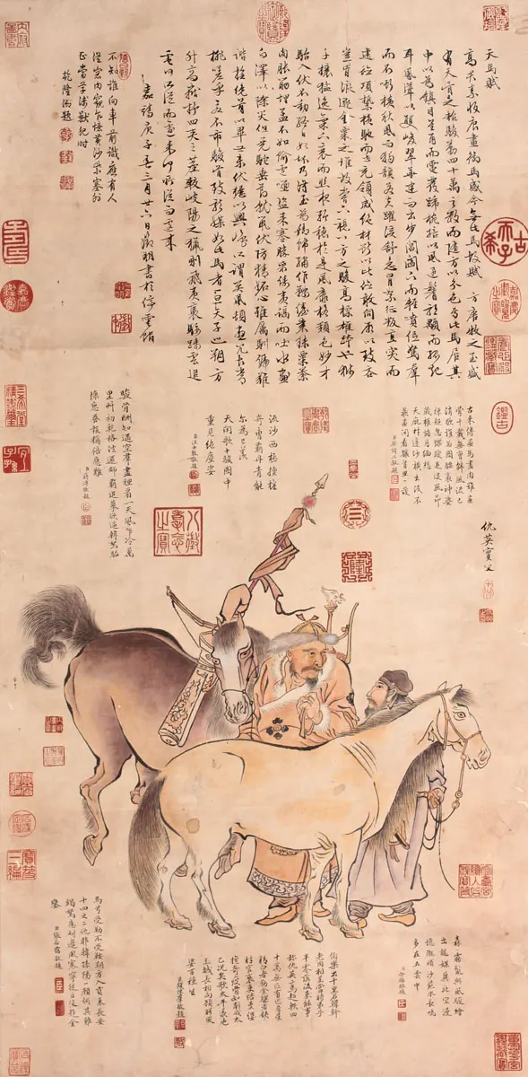 明仇英双骏图