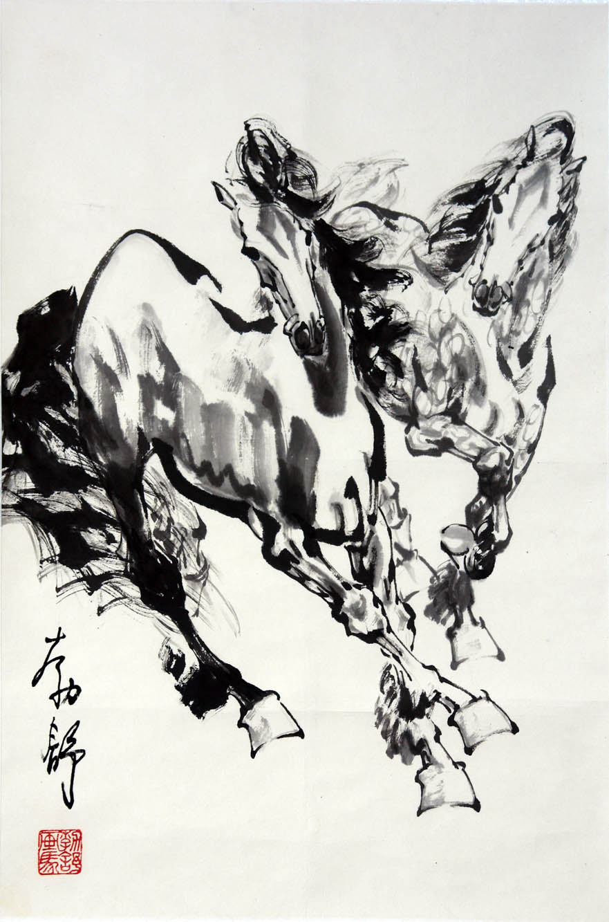 刘勃舒画马