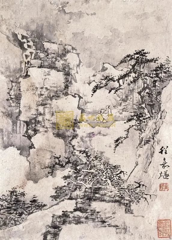 �̼���(1565��1643) ˮīɽˮ��21cm