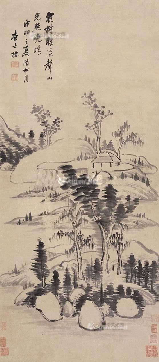 山水 立轴 纸本
