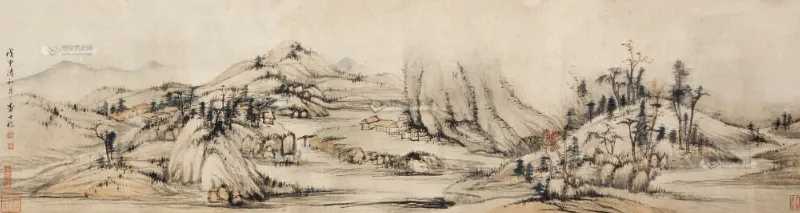 溪山春舍 手卷 纸本
