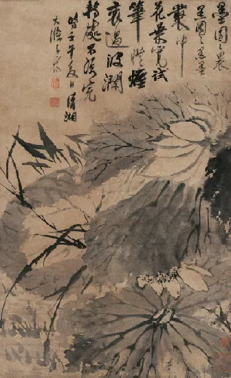 墨 荷 立轴 水墨纸本 1702年作