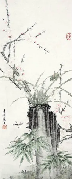 梅 花 立轴纸本