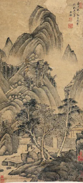 �¾�Ȼɽˮ  ���� ֽ�� 1672����