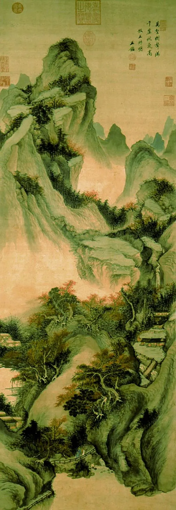 仿王蒙秋山图