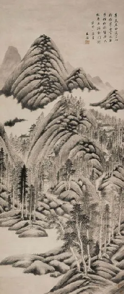 峰岚曲径图 立轴 纸本 1651年作