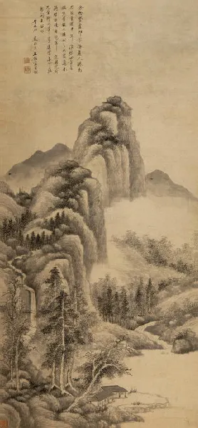 临溪山居图 立轴 纸本 1675年作