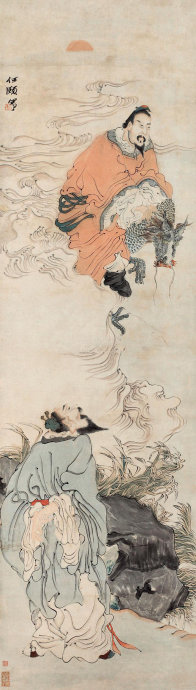 仙人图 立轴纸本