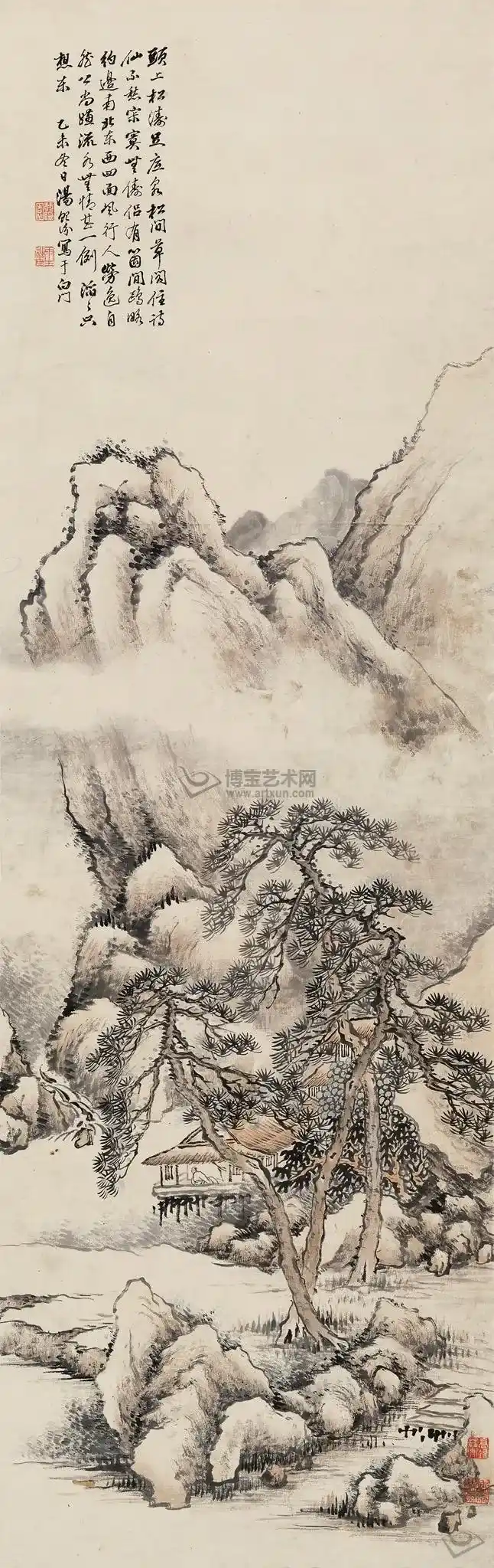 汤贻汾(1778-1853) 溪阁松风