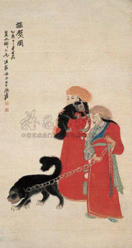 润祥鉴赏：中国画派与名家欣赏502 （海上画派张大千人物9） - 润祥鉴赏