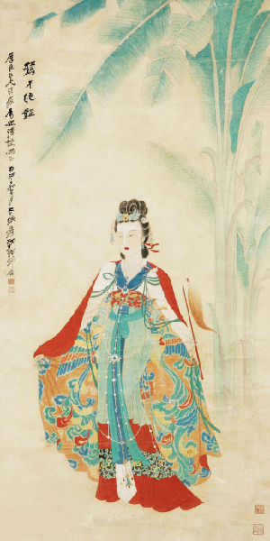 中国古美術・中国名家張大千氏　如来仏像水彩画8枚・板画絵画・書道・民国珍蔵絵画 中国古美術・中国名家張大千氏 如来仏像水彩画8枚・板画絵画・書道・