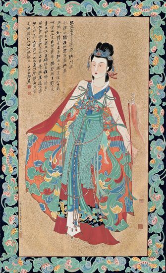 【公式】 润祥鉴赏：中国画派与名家欣赏504 （海上画派张大千人物11 絵画/タペストリー
