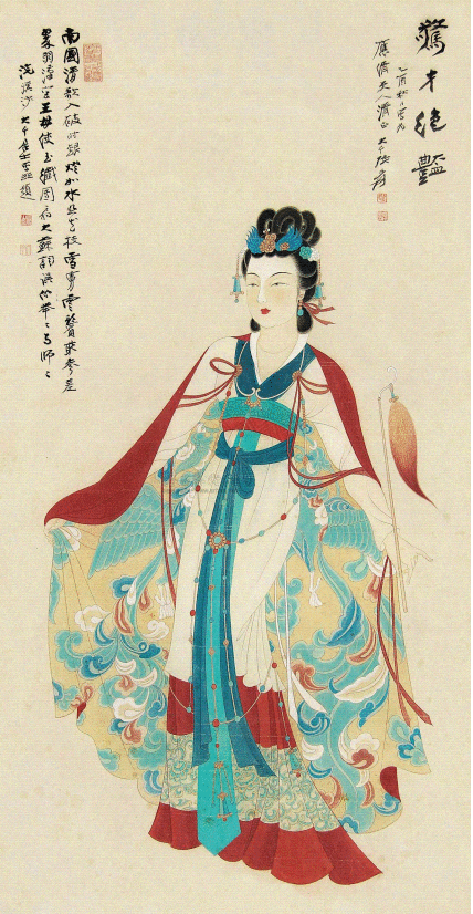 润祥鉴赏：中国画派与名家欣赏504 （海上画派张大千人物11