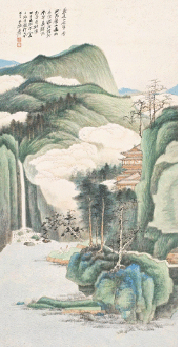 润祥鉴赏：中国画派与名家欣赏541 （海上画派张大千山水8） - 润