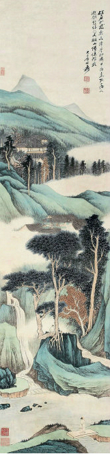 润祥鉴赏:中国画派与名家欣赏 541 (海上画派 张大千山水 8)