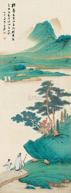 润祥鉴赏：中国画派与名家欣赏551 （海上画派张大千山水18