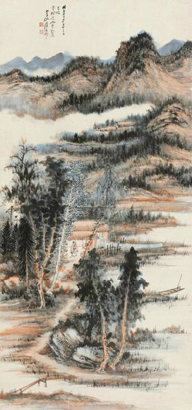 蔵出し 鄭板橋 中国 山水絵 60年代文化大革命時代中没収一級画師