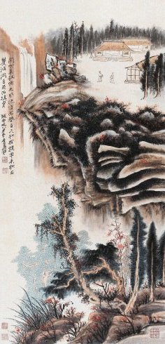 润祥鉴赏：中国画派与名家欣赏571 （海上画派张大千山水38