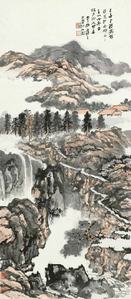 润祥鉴赏：中国画派与名家欣赏572 （海上画派张大千山水39
