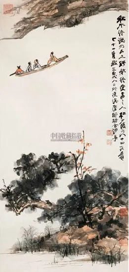 润祥鉴赏：中国画派与名家欣赏573 （海上画派张大千山水40） - 润祥