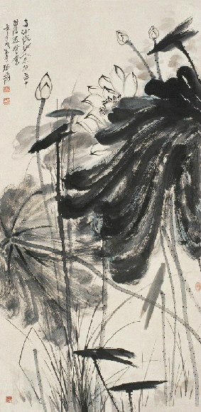 中国美術・純手描き花鳥画掛軸・国画・張大千印款・宣紙・賞物・肉筆・書道品・茶道具 張大千花鳥作品《紅衣畫眉圖軸》