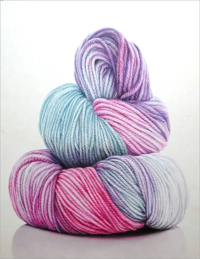 wool,  116.8x91cm,Acrylic Painting on board