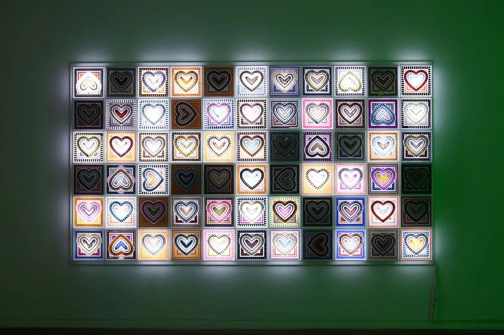 3, 100 kinds of love 330X180X10cm.  LED. 2008