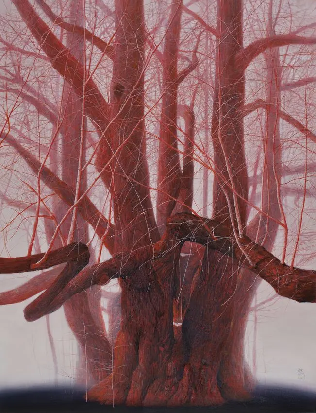 Red wood,145.5x112.1cm,oil on canvas,2017,25,000,000krw