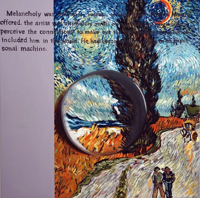 Convex Memory-Hommage to Gogh, 30S, Acrylic on Canvas, 2018 (3)