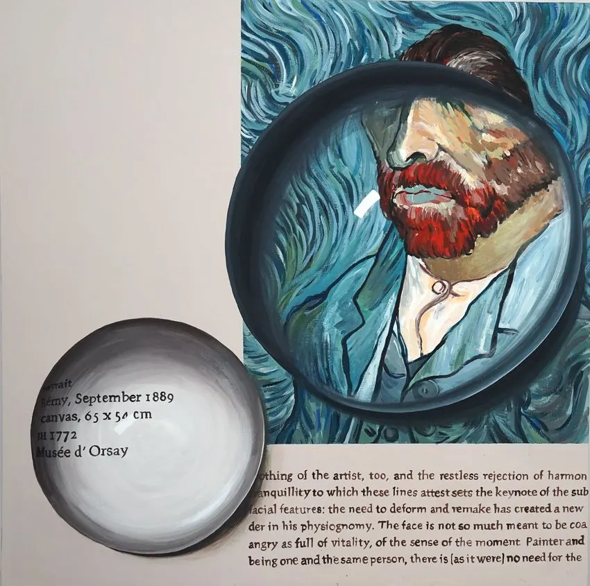 Convex Memory-Hommage to Gogh, 40S, Acrylic on Canvas, 2018 (2)