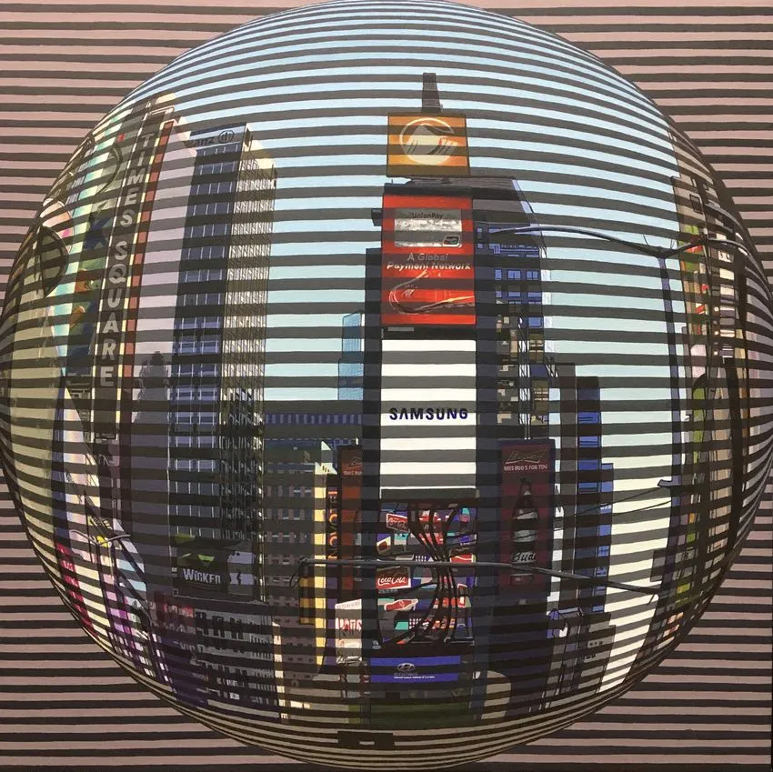 Monitor-Big city, 20S, Acrylic _ Resin on Canvas, 2017