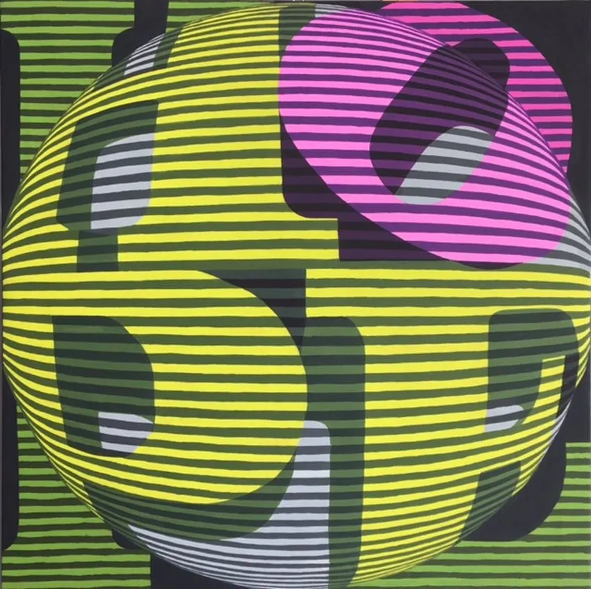 Monitor-HOPE,60.6X60.6cm,Acrylic on Digital Print,2016