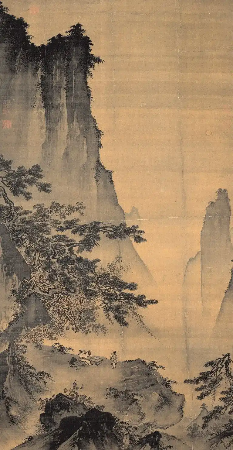 宋 马远 对月图_副本