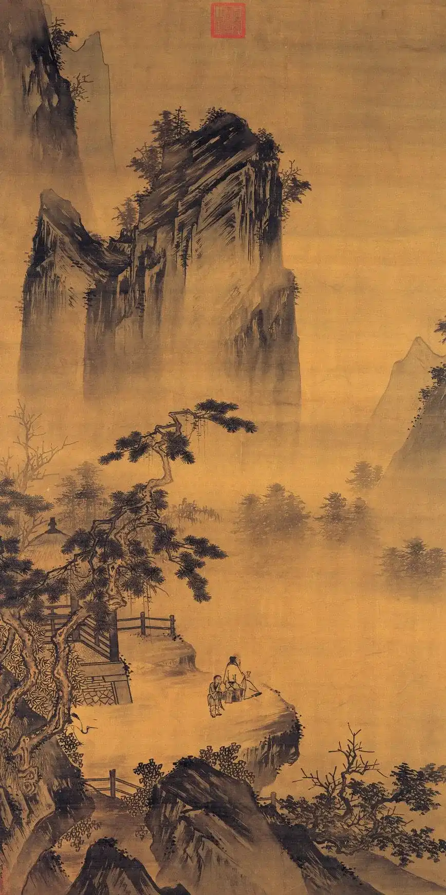 宋 马远 举杯玩月图_副本