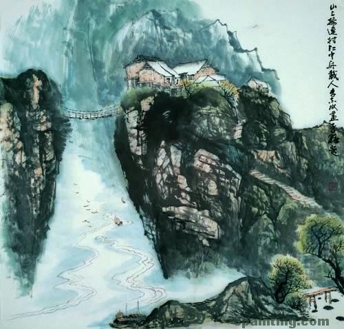 国画欣赏:李铎题李志成画